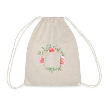 Customizable bouquet angular - Drawstring Bag - nature - Front
