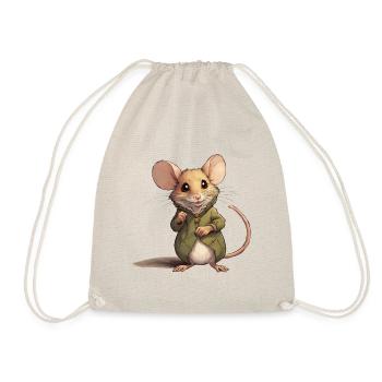 Dormouse with clothes - Drawstring Bag - nature - Front