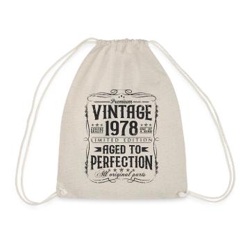 Born in 1978 Vintage Birthday Gift - Drawstring Bag - nature - Front