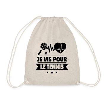 Je vis pour le Tennis - Sac de sport léger - nature - Devant