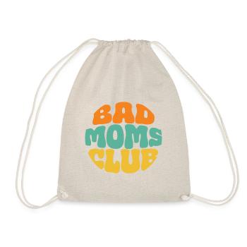 bad moms club retro logo kreis - Turnbeutel - Natur - Vorne