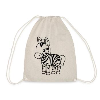 Zebra Comic Animal - Drawstring Bag - nature - Front