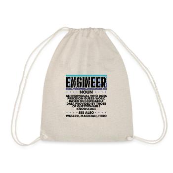 Engineer Gifts Precision Guesswork Wizard - Drawstring Bag - nature - Front