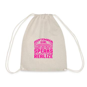 September Girl Knows More Than She Says Thinks - Drawstring Bag - nature - Front