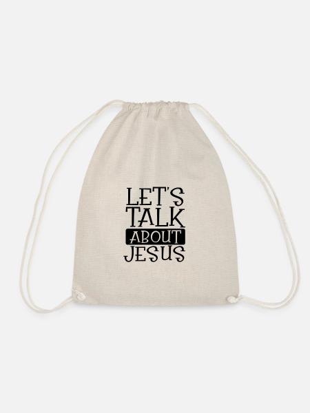 Christlicher Humor Lassen Sie uns über Jesus Christian sprechen - Turnbeutel - Natur