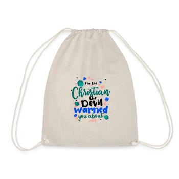 Christian the Devil Warned You About Christian - Drawstring Bag - nature - Front