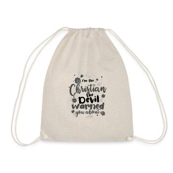 Christian the Devil Warned You About Christian - Drawstring Bag - nature - Front