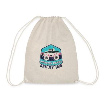 Monster Trucks are My Jam Monster Truck Lover - Drawstring Bag - nature - Front