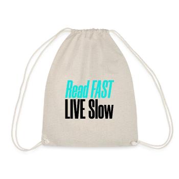 Cadeau lecteur Lire Fast Live Slow Book Lover Cadeaux - Sac de sport léger - nature - Devant
