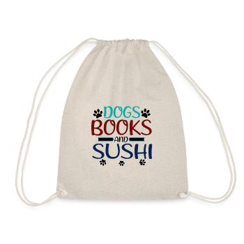 Sushi Fan Cadeaux Chiens Livres et Sushi Dog Lover - Sac de sport léger - nature - Devant