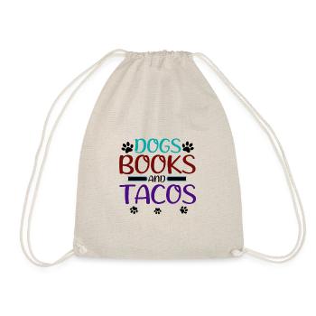 Livre Amoureux Cadeaux Chiens Livres et Tacos Cadeau pour - Sac de sport léger - nature - Devant
