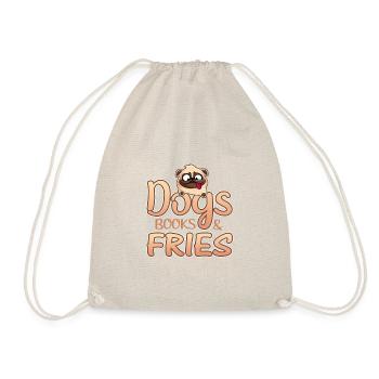 Dog Lover Cadeau Chiens Livres et Fries Reader Cadeau - Sac de sport léger - nature - Devant