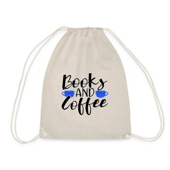 Coffee Lover Gift Books and Coffee Gift - Drawstring Bag - nature - Front