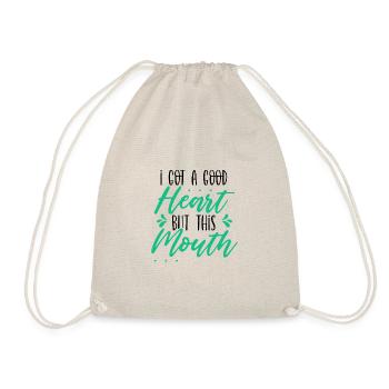 Sarcastique j’ai un bon cœur mais cette bouche - Sac de sport léger - nature - Devant