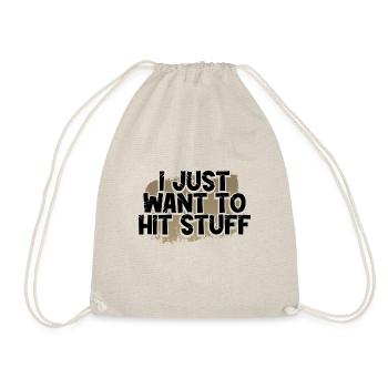 Humour de boxe juste envie de frapper des trucs Boxer Gift - Sac de sport léger - nature - Devant