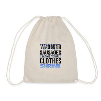 Würstchen Geschenke Warnung Würstchen machen Kleidung - Turnbeutel - Natur - Vorne