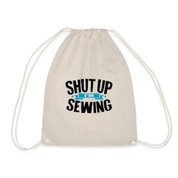 Couturière Cadeau Tais-toi Je couds Quilting Humour - Sac de sport léger - nature - Devant