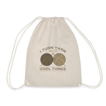 Les cadeaux de tricot transforment le fil en choses cool Tricoter - Sac de sport léger - nature - Devant