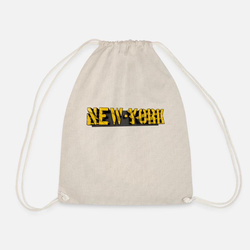 New York 3D - Drawstring Bag - nature