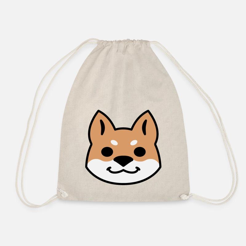 Light Red Masked Siberian Husky - Drawstring Bag - nature