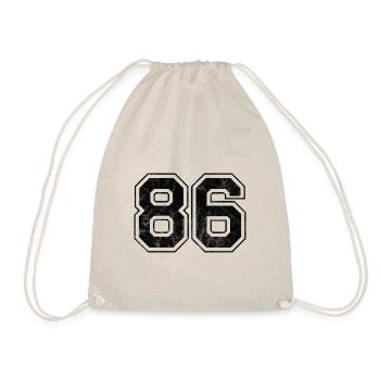 Number 86 - Drawstring Bag - nature - Front