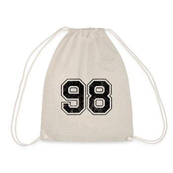 Number 98 - Drawstring Bag - nature - Front