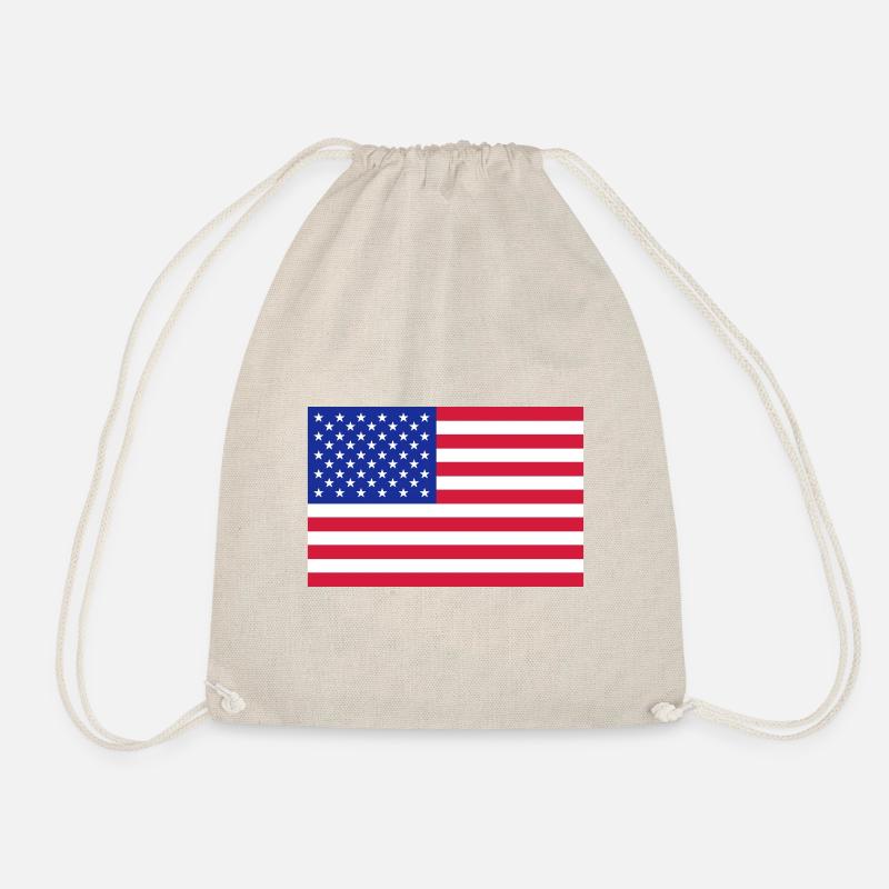 USA Flag - Turnbeutel - Natur