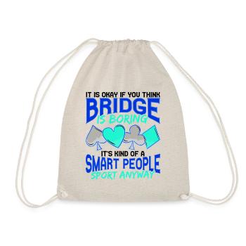 Bridge Player Humour Bridge est ennuyeux des gens intelligents - Sac de sport léger - nature - Devant