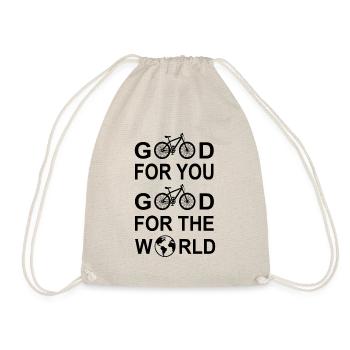 Good For You The World Fahrrad Umwelt Bike Bicycle - Turnbeutel - Natur - Vorne