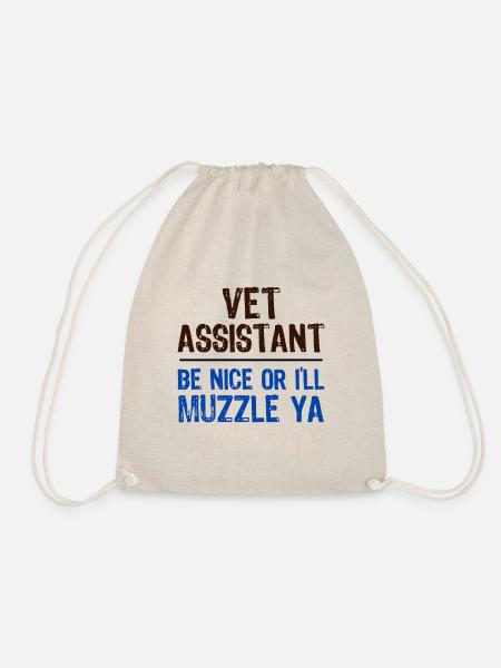 Tierarzt Geschenkidee Tierarzt Assistent Geschenk Schön sein - Turnbeutel - Natur