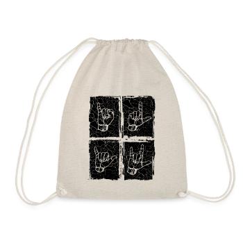 I LOVE YOU - Design avec langue des signes allemande - Sac de sport léger - nature - Devant
