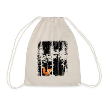 Doux renard dans la forêt Retro modèle arbre vintage forêt - Sac de sport léger - nature - Devant