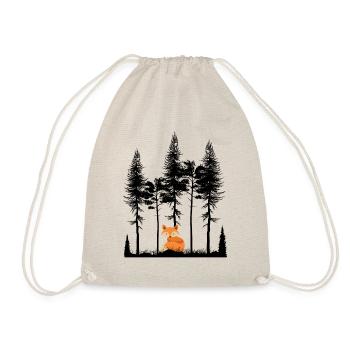 Doux renard dans la forêt Retro modèle arbre vintage forêt - Sac de sport léger - nature - Devant