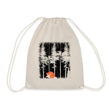 Doux renard dans la forêt Retro modèle arbre vintage forêt - Sac de sport léger - nature - Devant
