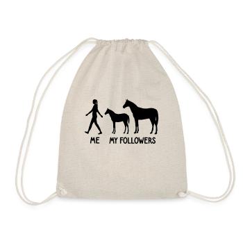 I Mes followers Chevaux Éleveur Farmer Rider - Sac de sport léger - nature - Devant