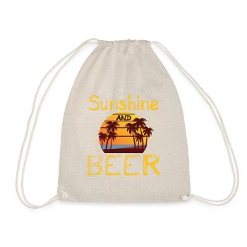 Cadeaux d’été Palmiers tropicaux Soleil et Bière - Sac de sport léger - nature - Devant