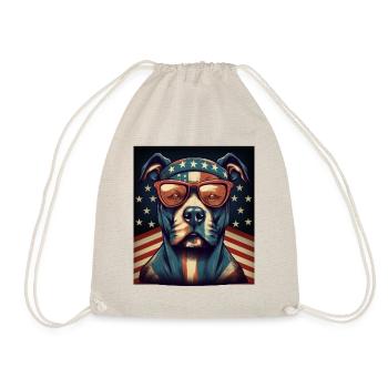 Patriote Pitbull Drapeau américain Pitbull Patriotique - Sac de sport léger - nature - Devant