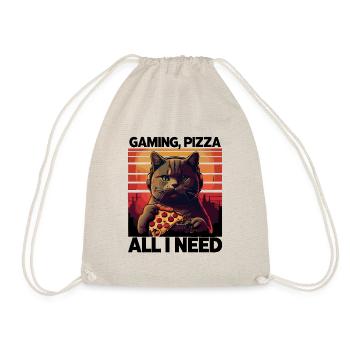 Drôles de chats Jeux Pizza Gamer Gamer Jeux - Sac de sport léger - nature - Devant