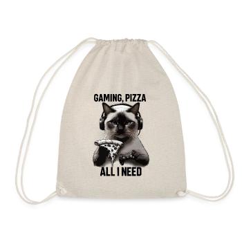 Drôles de chats Jeux Pizza Gamer Gamer Jeux - Sac de sport léger - nature - Devant