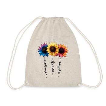 Summer Flowers Flower Inspiration Motivational Saying - Drawstring Bag - nature - Front