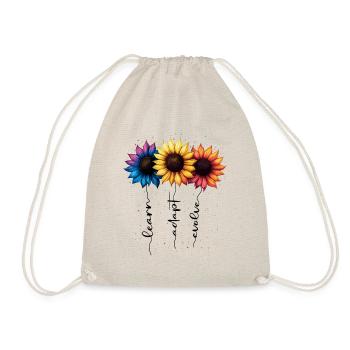 Summer Flowers Flower Inspiration Motivational Saying - Drawstring Bag - nature - Front