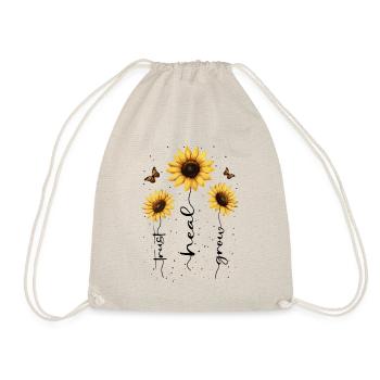 Summer Flowers Flower Inspiration Motivational Saying - Drawstring Bag - nature - Front