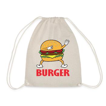 Dabbing dab burger Hamburger cheeseburger snack - Sac de sport léger - nature - Devant