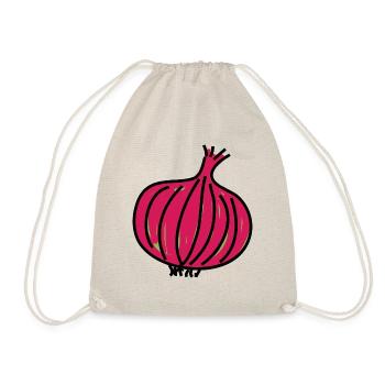Red Onion Doodle - Drawstring Bag - nature - Front