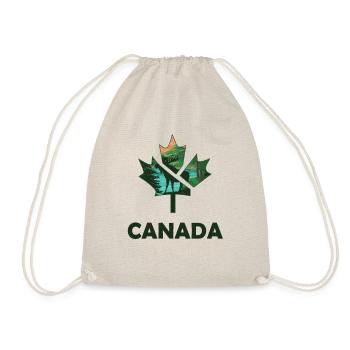 Canada Leaf Design Kanada Blatt Artwork Elch Ahorn - Turnbeutel - Natur - Vorne