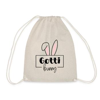 Gotti Bunny Beschts Gotti Taufpatin Schweiz Taufe - Turnbeutel - Natur - Vorne