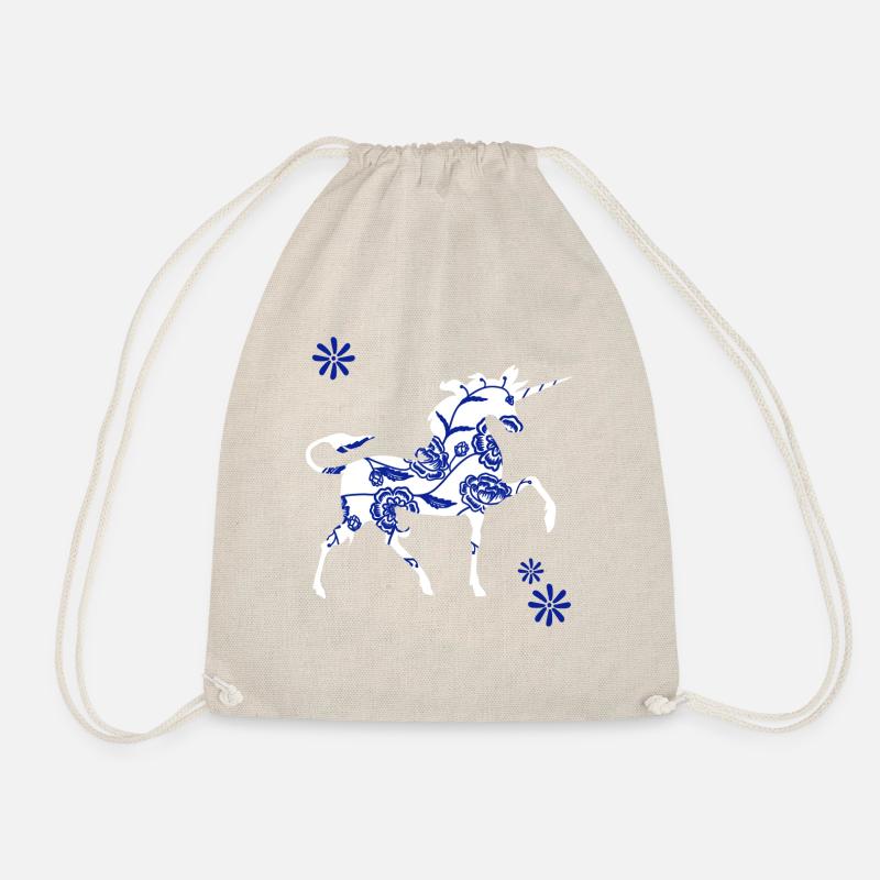 Chinoisery Einhorn - Turnbeutel - Natur