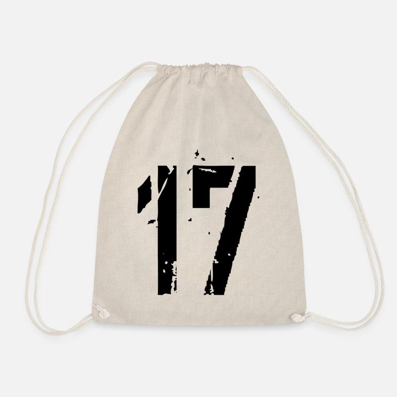 17 Number 17 years - Drawstring Bag - nature