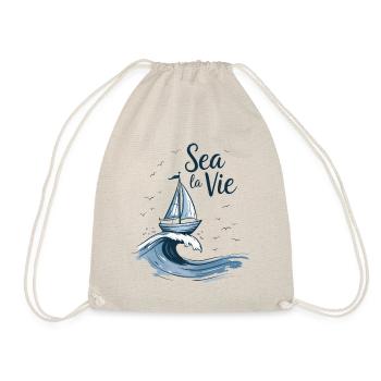Slogan Marine Life Sailboat Sea - Drawstring Bag - nature - Front