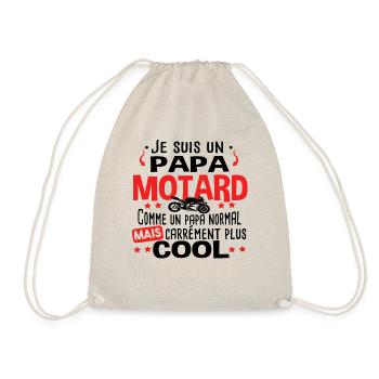 Papa Motard Moto Motocross Humour Cadeau Citations - Sac de sport léger - nature - Devant